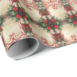 Candy Cane Christmas Holiday Wrapping Paper Geschenkpapier