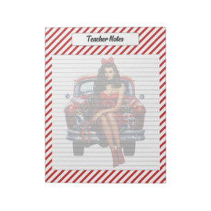Candy Cane Christmas Notizblock