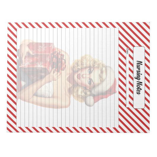 Candy Cane Christmas Notizblock (Vorderseite)
