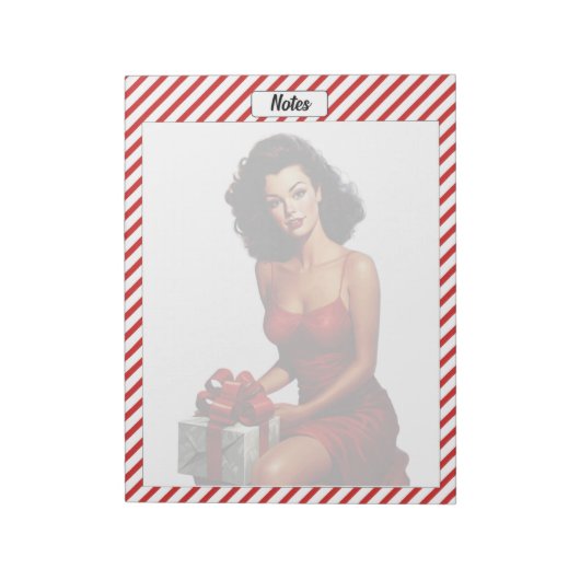 Candy Cane Christmas Notizblock (Rotiert)