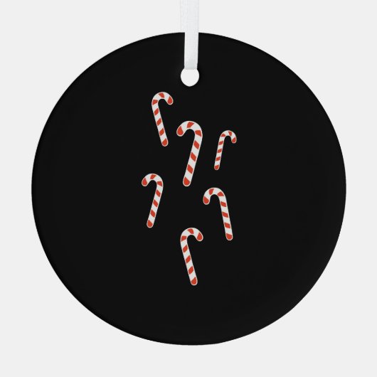 Candy Cane Christmas Ornament Aus Glas (Rückseite)