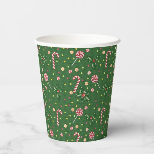 Candy Cane Christmas Pappbecher (Rückseite)
