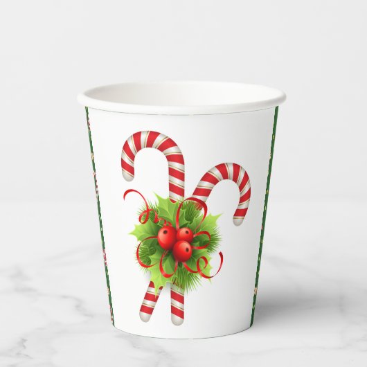 Candy Cane Christmas Pappbecher (Vorderseite)