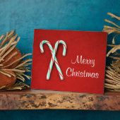 Candy Cane Christmas Plaque Fotoplatte (Seite)