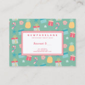 Candy Cane & Christmas Presets - Geschenkgutschein Visitenkarte (Rückseite)