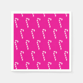 Candy Cane Christmas Red Serviette