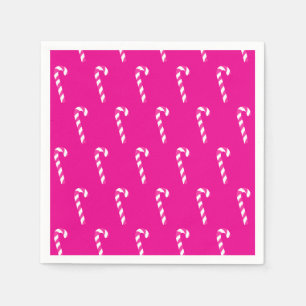 Candy Cane Christmas Red Serviette