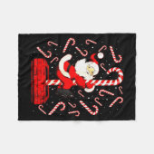 Candy Cane Christmas Santa Funny Lights Xmas Men W Fleecedecke (Vorderseite (Horizontal))