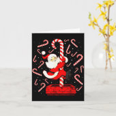 Candy Cane Christmas Santa Funny Lights Xmas Men W Karte (Gelbe Blume)
