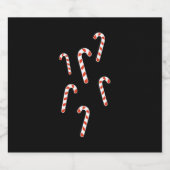 Candy Cane Christmas Schaumweinetikett (Einzelnes Label)