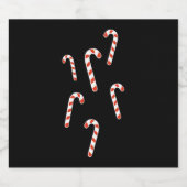 Candy Cane Christmas Schaumweinetikett (Einzelnes Label)