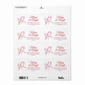 Candy Cane Christmas Shipping Label (Vorne)