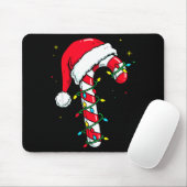 Candy Cane Christmas Shirt Santa Hat Family Matchi Mousepad (Mit Mouse)