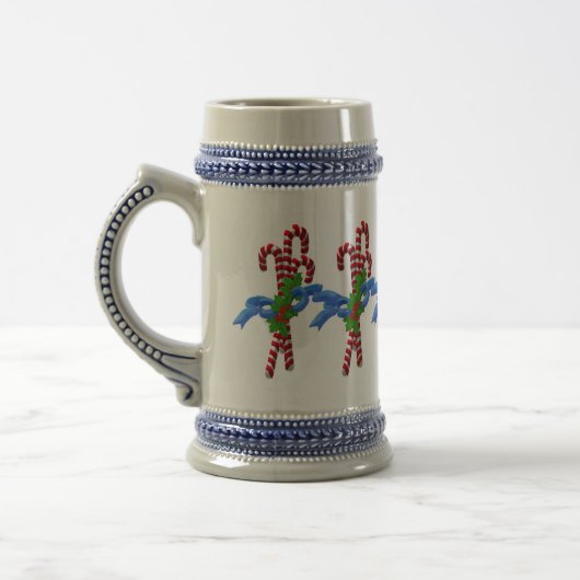 Candy Cane Christmas Stein Bierglas (Links)