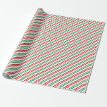 Candy Cane Christmas Stripes Red Green Geschenkpapier<br><div class="desc">Candy Cane Christmas Stripes Red Green</div>