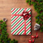 Candy Cane Christmas Stripes Red Green Geschenkpapier<br><div class="desc">Candy Cane Christmas Stripes Red Green</div>