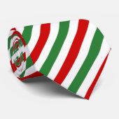 Candy Cane Christmas Stripes Red Green Krawatte (Gerollt)
