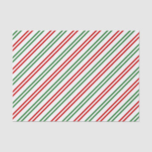 Candy Cane Christmas Stripes Red Green Seidenpapier