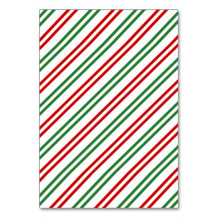 Candy Cane Christmas Stripes Red Green Tischnummer