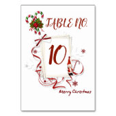 Candy Cane Christmas Tischnummer (Vorderseite)