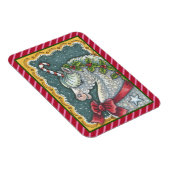 CANDY CANE CHRISTMAS UNICORN, PONY MAGNET (Rechte Seite)