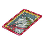 CANDY CANE CHRISTMAS UNICORN, PONY MAGNET (Linke Seite)