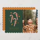 Candy Cane Christmas wünscht Weihnachtskarte Einladung (Vorne/Hinten)