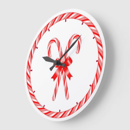 Candy Cane Clock Große Wanduhr (Winkel)