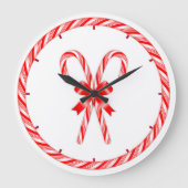 Candy Cane Clock Große Wanduhr (Vorderseite)
