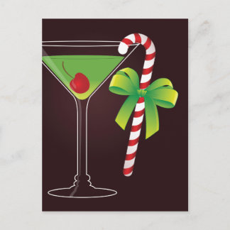 Candy Cane Cocktail Christmas Feiertagspostkarte