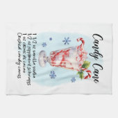 Candy Cane Cocktail Rezept Geschirrtuch (Horizontal)