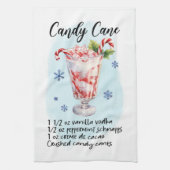 Candy Cane Cocktail Rezept Geschirrtuch (Vertikal)