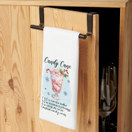 Candy Cane Cocktail Rezept Weihnachtsfeiertag Geschirrtuch
