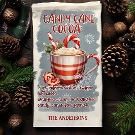 Candy Cane Cocoa Weihnachtscocktail Rezept Custom Geschirrtuch