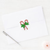 Candy Cane Collection Runder Aufkleber (Umschlag)