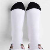 Candy Cane Colorful Christmas Nutcracker Socken (Oben)