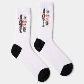 Candy Cane Colorful Christmas Nutcracker Socken (Rechts)