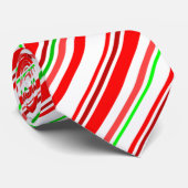 Candy Cane Colors Festive Red White Green Stripes Krawatte (Gerollt)