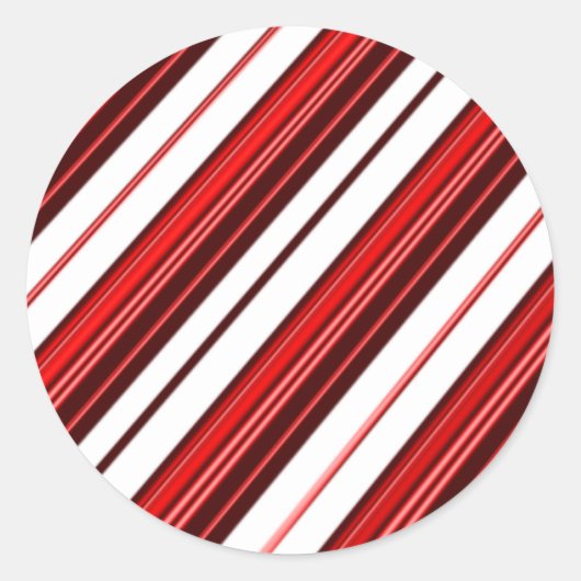 Candy Cane Colors Weihnachtskartenkleber Runder Aufkleber (Vorderseite)