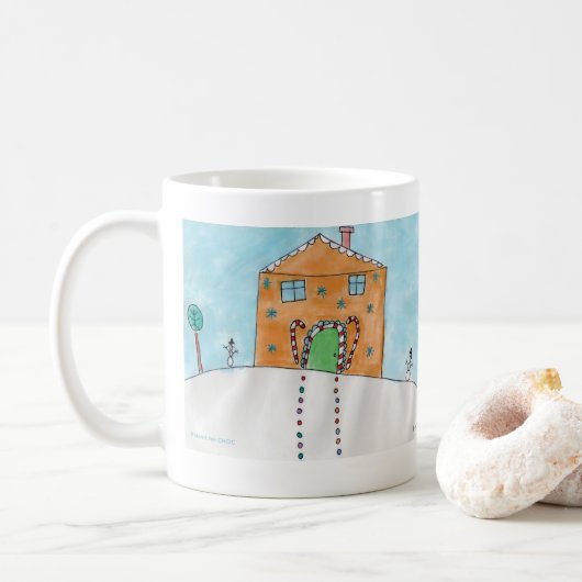Candy Cane Cottage - KidsArt for CHOC Kaffeetasse (Mit Donut)