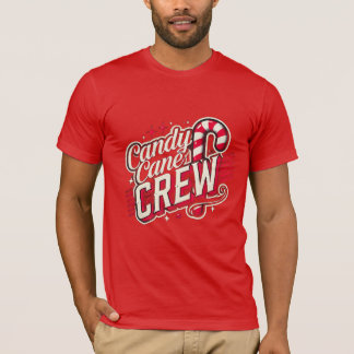 Candy Cane Crew Christmas Family Holiday Matching T-Shirt