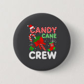 Candy Cane Crew Christmas Funny Xmas Matching Fami Button (Vorderseite)