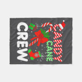 Candy Cane Crew Christmas Funny Xmas Matching Fami Fleecedecke (Vorderseite (Horizontal))
