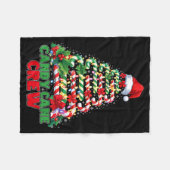 Candy Cane Crew Christmas Funny Xmas Matching Fami Fleecedecke (Vorderseite (Horizontal))