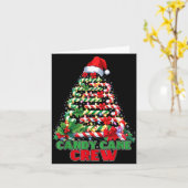 Candy Cane Crew Christmas Funny Xmas Matching Fami Karte (Gelbe Blume)