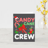 Candy Cane Crew Christmas Funny Xmas Matching Fami Karte (Gelbe Blume)