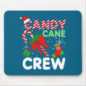 Candy Cane Crew Christmas Funny Xmas Matching Fami Mousepad (Vorne)