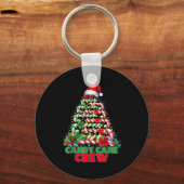 Candy Cane Crew Christmas Funny Xmas Matching Fami Schlüsselanhänger (Vorderseite)