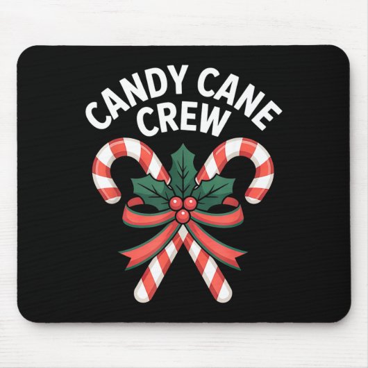 Candy Cane Crew Christmas Girls Boys Kids Adult Ho Mousepad (Vorne)