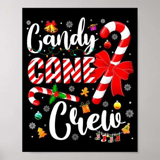 Candy Cane Crew Christmas Xmas Love Candy Boys Gir Poster (Vorne)